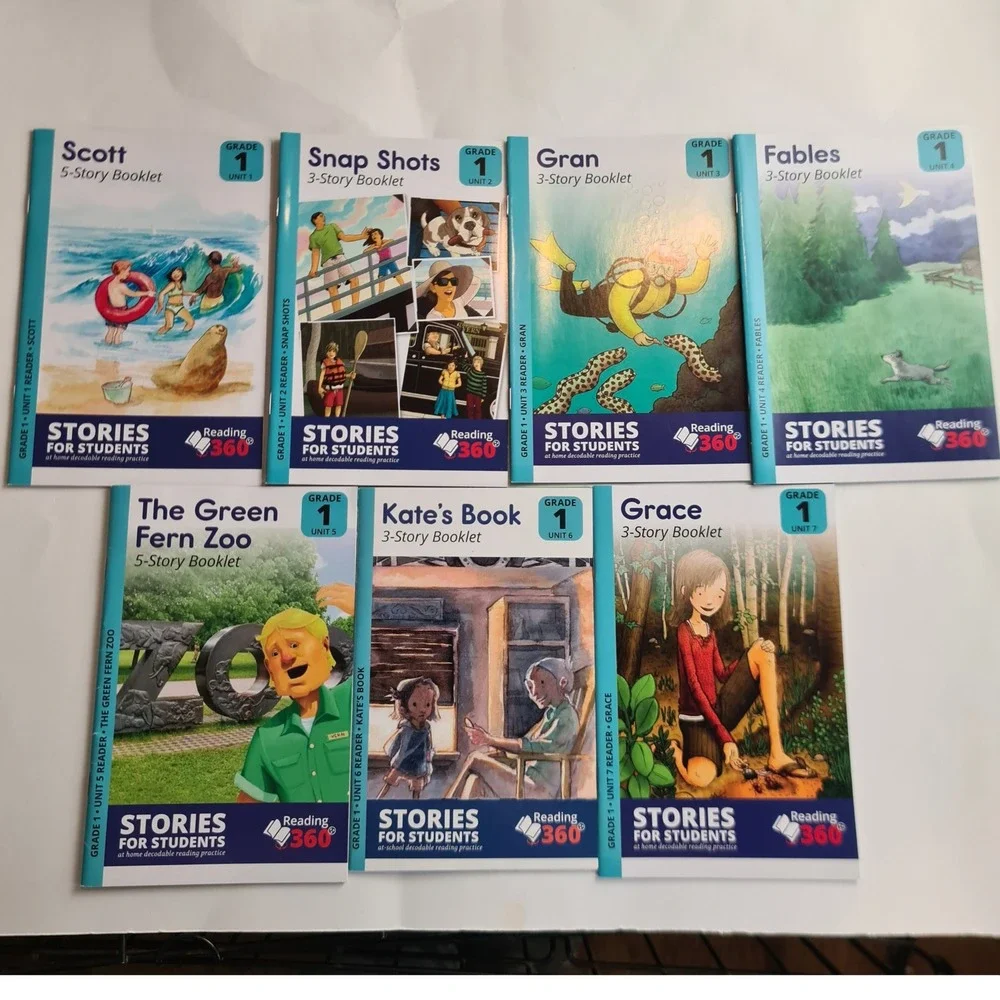 Reading 360 Grade‎ 1 Stories for Students Units 1-7 Decodable Booklets Set of 7